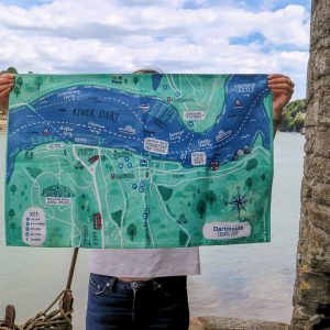 Travel Map Tea Towel